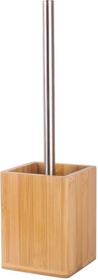 Sanilo Set badkameraccessoires Bamboe bestaand uit zeepdispenser en toiletborstel gestructureerd (combi-set 2-delig) - Foto 4