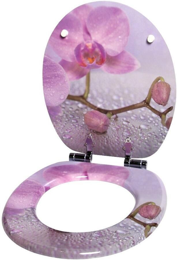 Sanilo Set badkameraccessoires Blooming bestaand uit toiletzitting badmat en wastafelplug (complete set 3-delig) - Foto 5