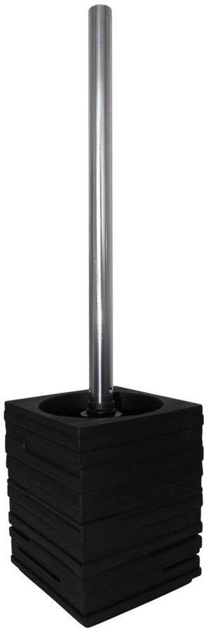 Sanilo Set badkameraccessoires Calero black bestaand uit zeepdispenser en toiletborstel geribbeld (combi-set 2-delig) - Foto 3