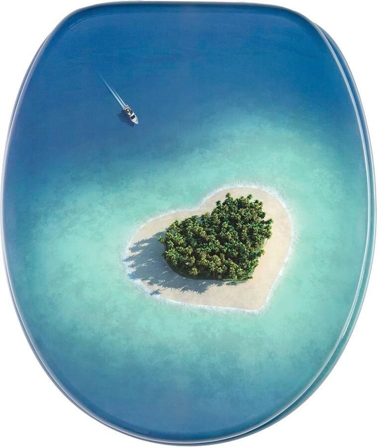 Sanilo Set badkameraccessoires Dream Island bestaand uit toiletzitting badmat en wastafelplug (complete set 3-delig) - Foto 3