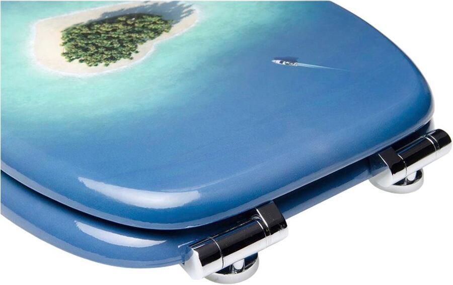 Sanilo Set badkameraccessoires Dream Island bestaand uit toiletzitting badmat en wastafelplug (complete set 3-delig) - Foto 7