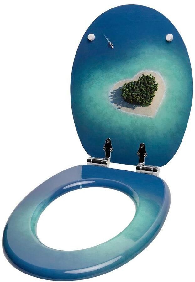 Sanilo Set badkameraccessoires Dream Island bestaand uit toiletzitting badmat en wastafelplug (complete set 3-delig) - Foto 5