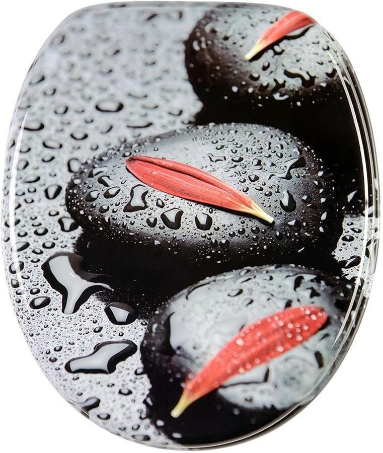 Sanilo Set badkameraccessoires Elegance bestaand uit toiletzitting badmat en wastafelplug (complete set 3-delig) - Foto 3