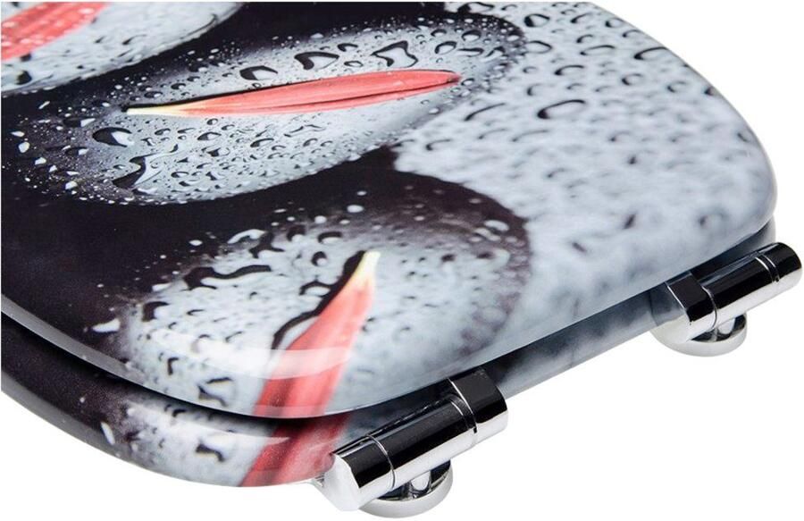 Sanilo Set badkameraccessoires Elegance bestaand uit toiletzitting badmat en wastafelplug (complete set 3-delig) - Foto 6