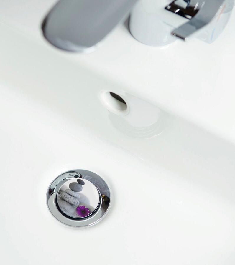 Sanilo Set badkameraccessoires Energy Stones bestaand uit toiletzitting badmat en wastafelplug (complete set 3-delig) - Foto 3