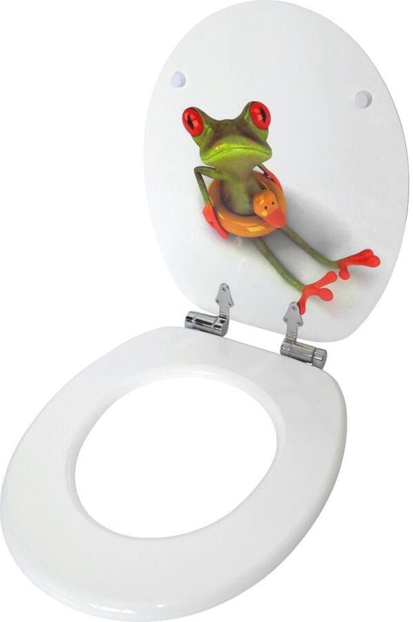 Sanilo Set badkameraccessoires Froggy bestaand uit toiletzitting badmat en wastafelplug (complete set 3-delig) - Foto 8
