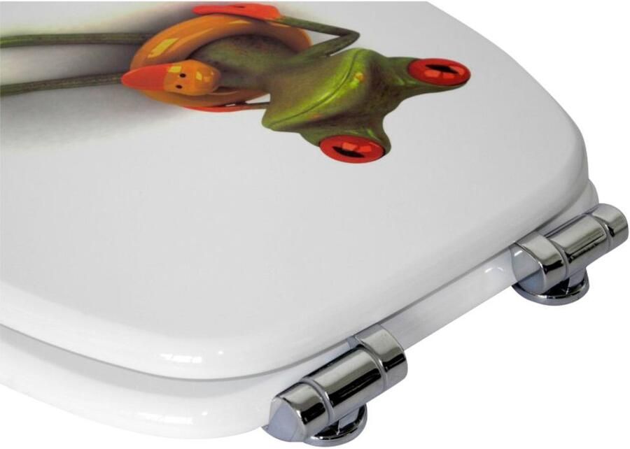Sanilo Set badkameraccessoires Froggy bestaand uit toiletzitting badmat en wastafelplug (complete set 3-delig) - Foto 6