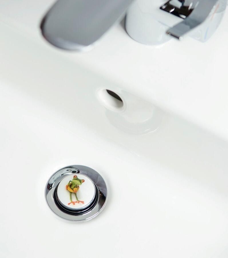 Sanilo Set badkameraccessoires Froggy bestaand uit toiletzitting badmat en wastafelplug (complete set 3-delig) - Foto 3