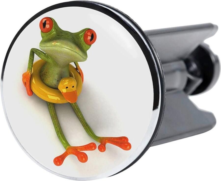 Sanilo Set badkameraccessoires Froggy bestaand uit toiletzitting badmat en wastafelplug (complete set 3-delig) - Foto 5