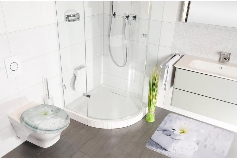 Sanilo Set badkameraccessoires Good Feeling bestaand uit toiletzitting badmat en wastafelplug (complete set 3-delig) - Foto 7