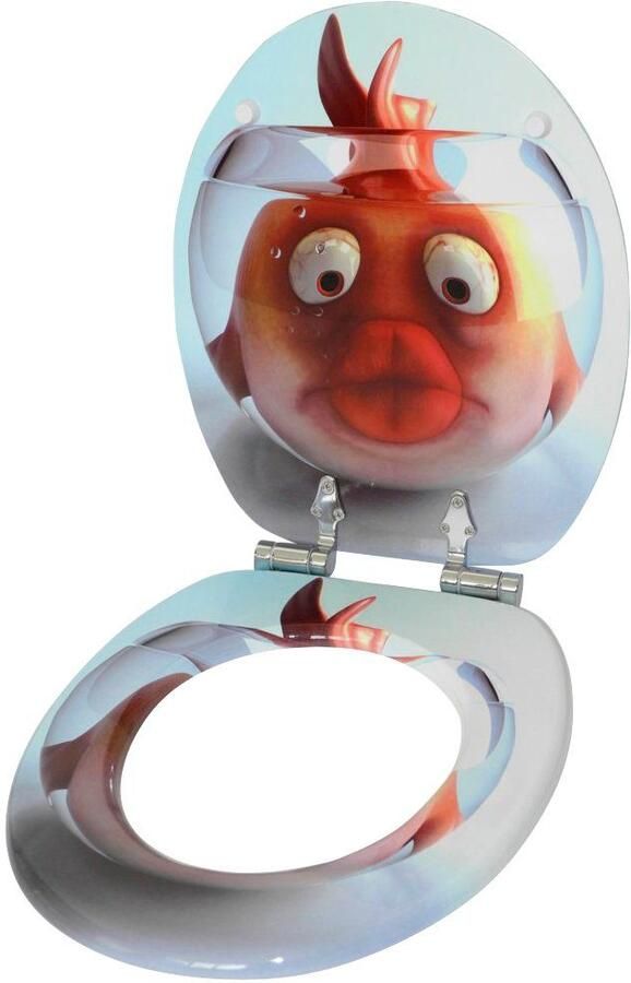 Sanilo Set badkameraccessoires Goudvis bestaand uit toiletzitting badmat en wastafelplug (complete set 3-delig) - Foto 7