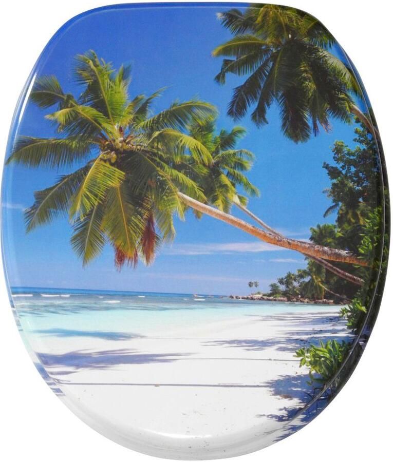 Sanilo Set badkameraccessoires KARIBIK bestaand uit toiletzitting badmat en wastafelplug (complete set 3-delig) - Foto 3