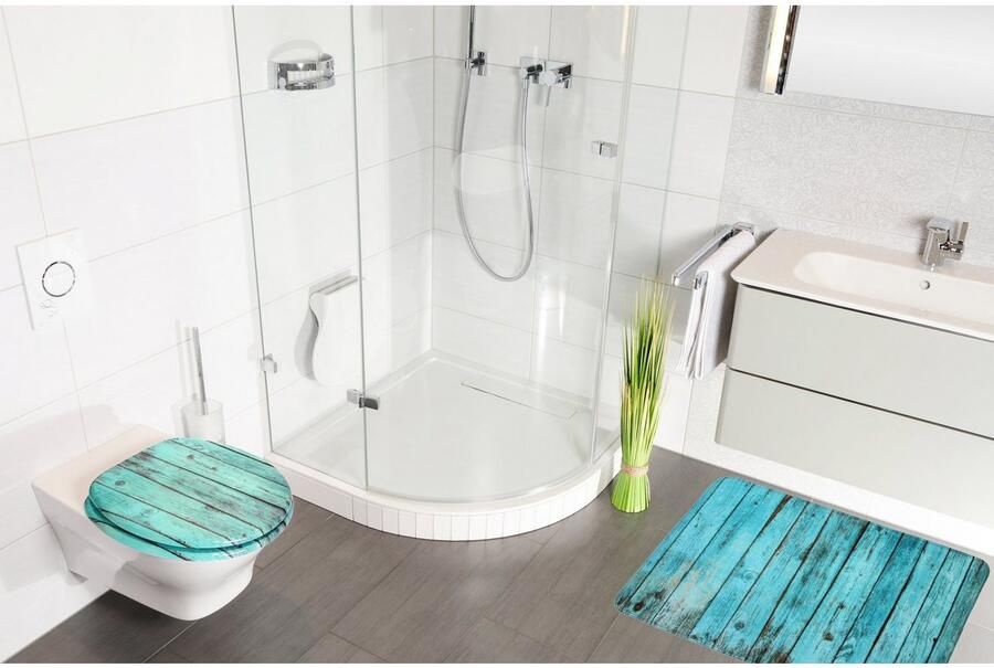 Sanilo Set badkameraccessoires Lumber bestaand uit toiletzitting badmat en wastafelplug (complete set 3-delig) - Foto 8