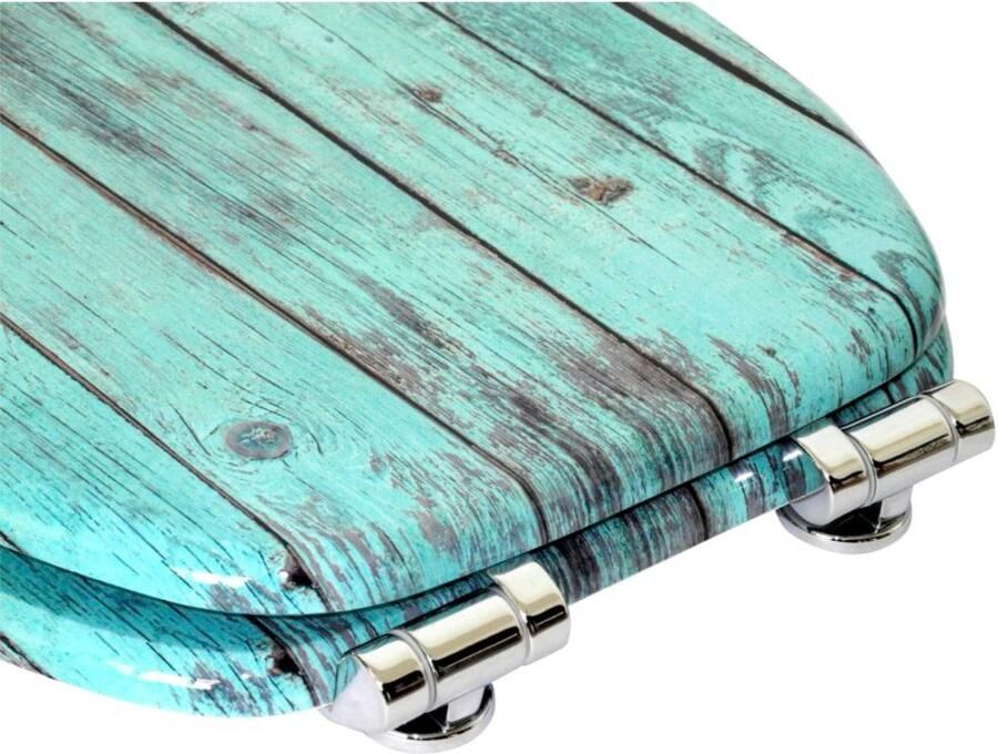 Sanilo Set badkameraccessoires Lumber bestaand uit toiletzitting badmat en wastafelplug (complete set 3-delig) - Foto 5