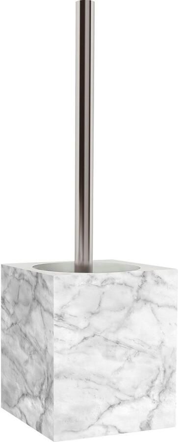 Sanilo Set badkameraccessoires Marmer 2-delige set van zeepdispenser en wc-borstel - Foto 2