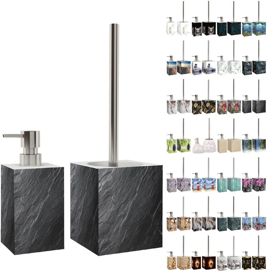 Sanilo Set badkameraccessoires Met motief veel mooie zeepdispensers en WC-borstels om uit te kiezen - Foto 2