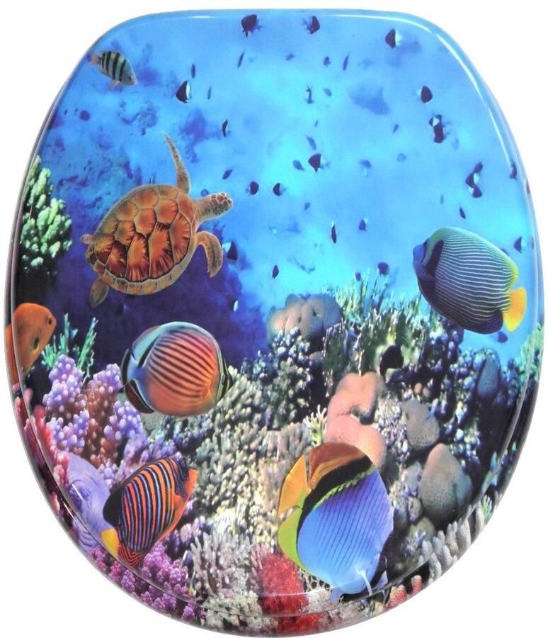 Sanilo Set badkameraccessoires Ocean bestaand uit toiletzitting badmat en wastafelplug (complete set 3-delig) - Foto 2