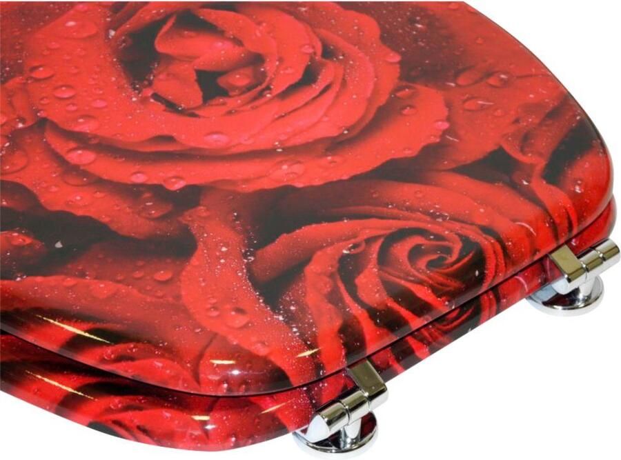 Sanilo Set badkameraccessoires Rosen bestaand uit toiletzitting badmat en wastafelplug (complete set 3-delig) - Foto 5