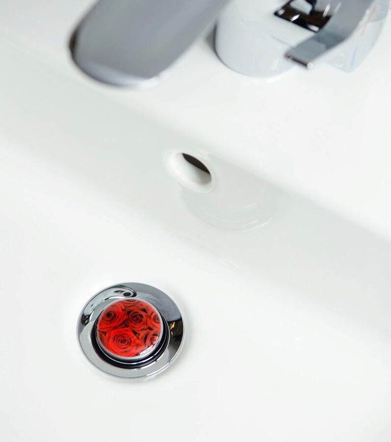 Sanilo Set badkameraccessoires Rosen bestaand uit toiletzitting badmat en wastafelplug (complete set 3-delig) - Foto 3