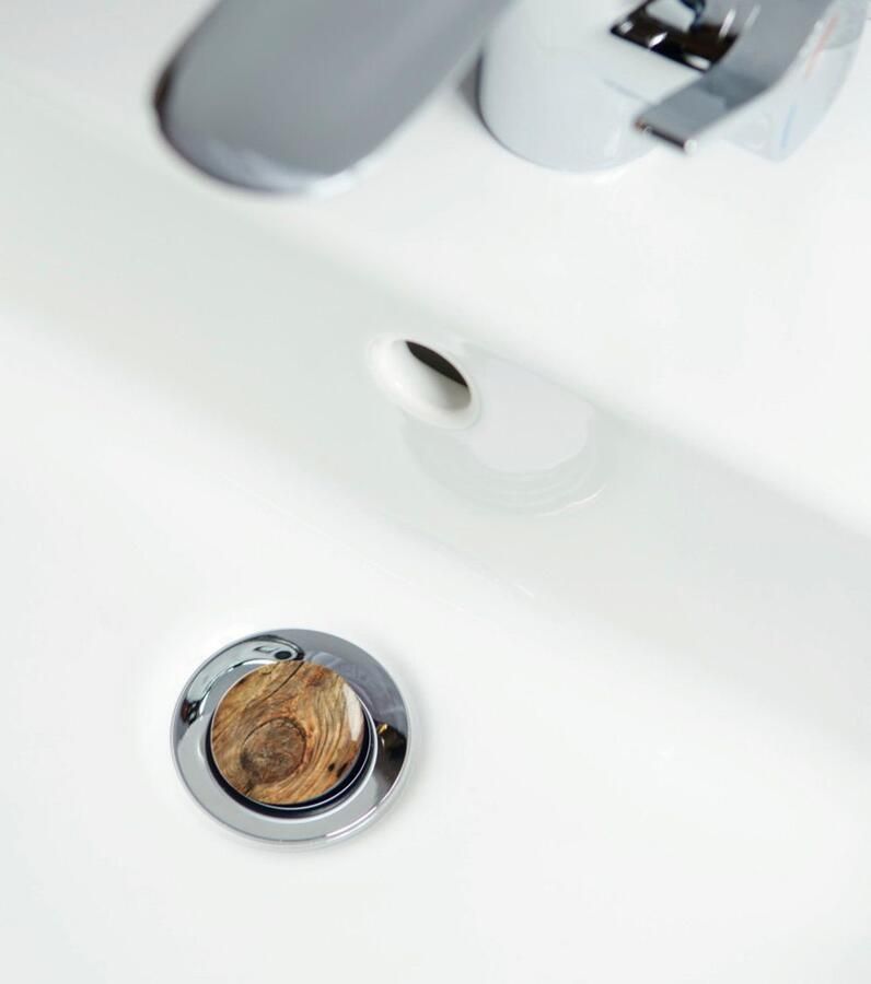 Sanilo Set badkameraccessoires Rustiek bestaand uit toiletzitting badmat stop zeepdispenser toiletborstel (complete set 6-delig) - Foto 3