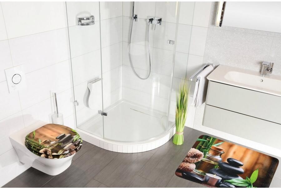 Sanilo Set badkameraccessoires Spa bestaand uit toiletzitting badmat en wastafelplug (complete set 3-delig) - Foto 6