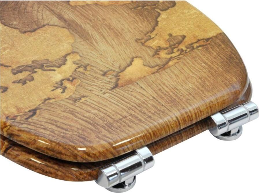 Sanilo Set badkameraccessoires World Map bestaand uit toiletzitting badmat en wastafelplug (complete set 3-delig) - Foto 5