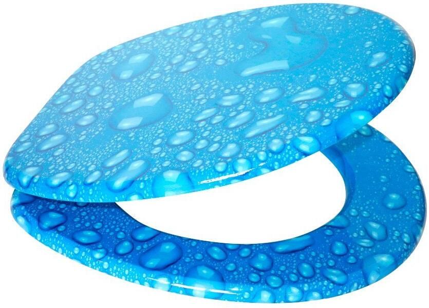 Sanilo Toiletzitting Dauwdruppel blauw met soft-closemechanisme - Foto 6