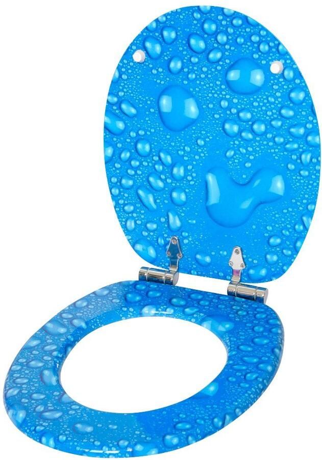Sanilo Toiletzitting Dauwdruppel blauw met soft-closemechanisme - Foto 5