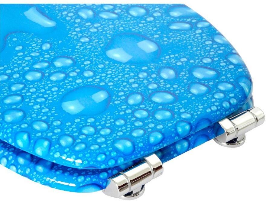 Sanilo Toiletzitting Dauwdruppel blauw met soft-closemechanisme - Foto 4