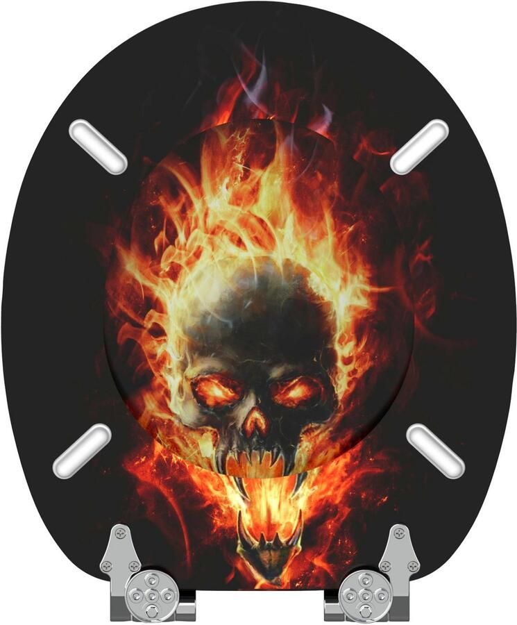 Sanilo Toiletzitting Doodskop in vlammen met soft-closemechanisme - Foto 2