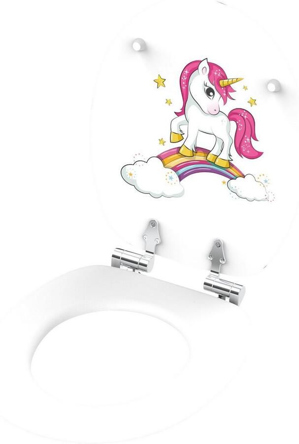 Sanilo Toiletzitting Eenhoorn met softclosemechanisme bxl: 37 7x 42 0 47 0 cm - Foto 5