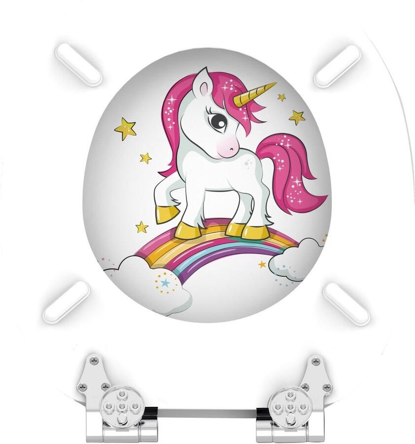 Sanilo Toiletzitting Eenhoorn met softclosemechanisme bxl: 37 7x 42 0 47 0 cm