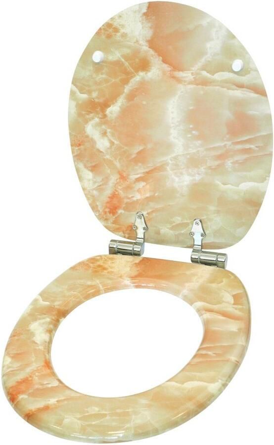 Sanilo Toiletzitting Marmer ecru met soft-closemechanisme - Foto 6