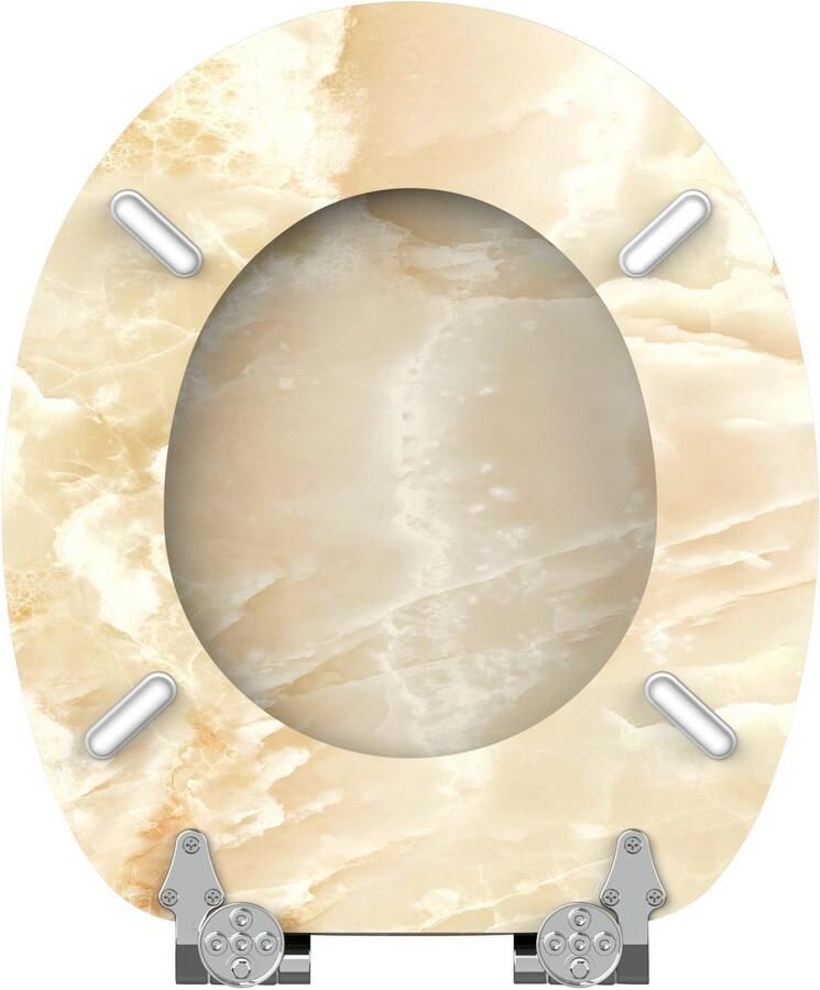 Sanilo Toiletzitting Marmer ecru met soft-closemechanisme - Foto 2