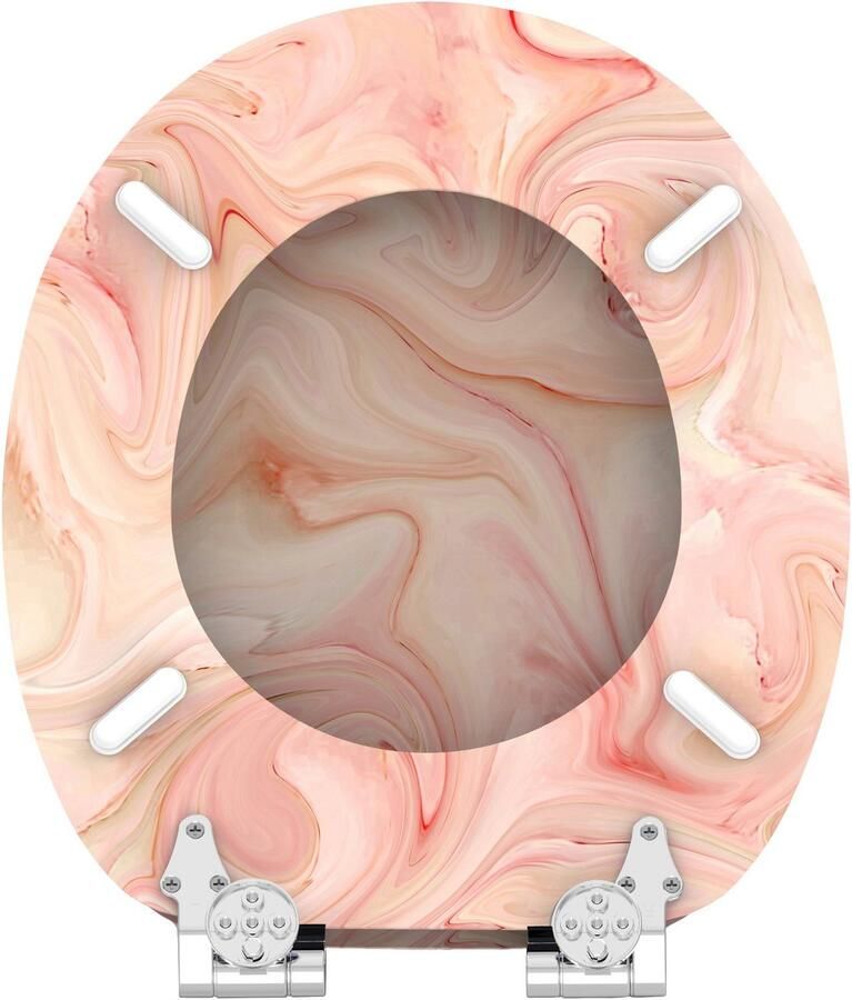 Sanilo Toiletzitting Marmor Rosa met softclosemechanisme bxl: 37 7x 42 0 47 0 cm - Foto 2