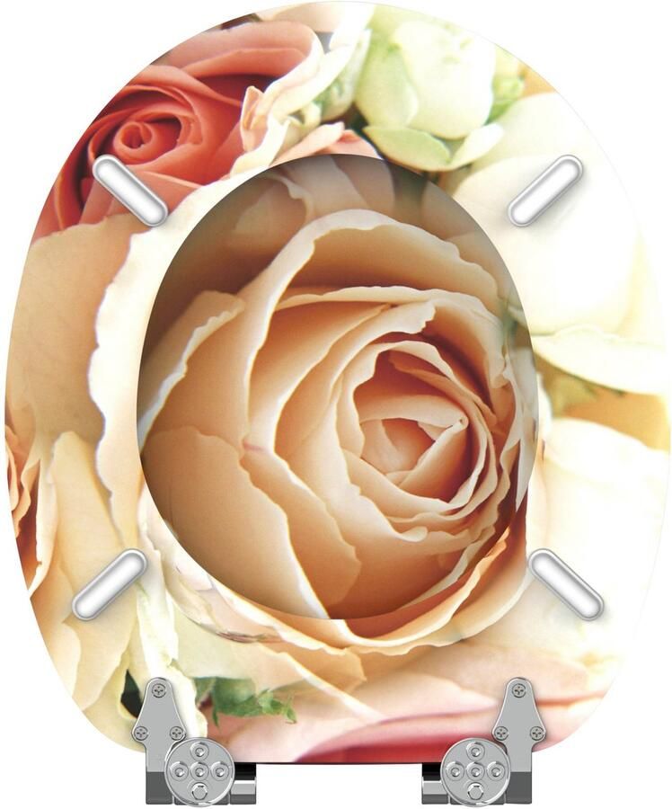 Sanilo Toiletzitting Roze roos met soft-closemechanisme - Foto 2