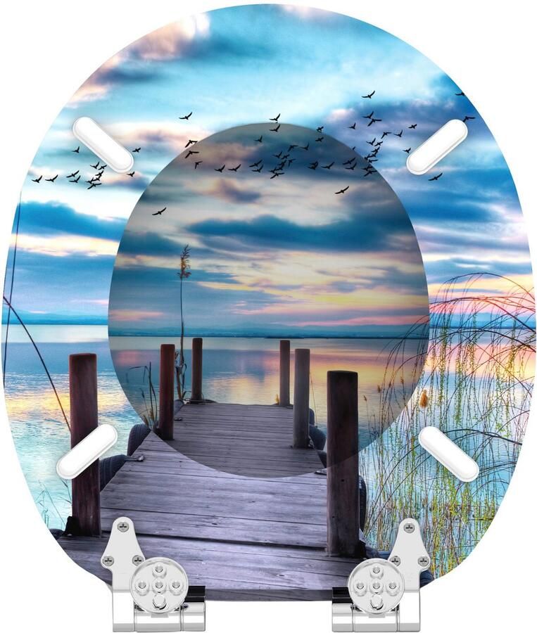 Sanilo Toiletzitting Sunset met softclosemechanisme bxl: 37 7x 42 0 47 0 cm - Foto 2