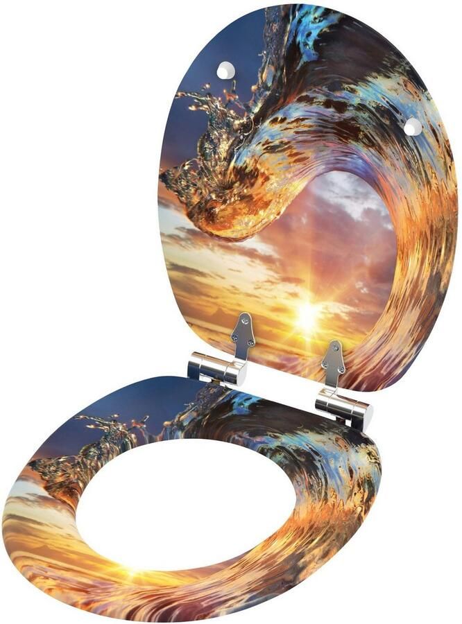 Sanilo Toiletzitting WAVE met softclosemechanisme bxl: 37 7x 42 0 47 0 cm - Foto 4