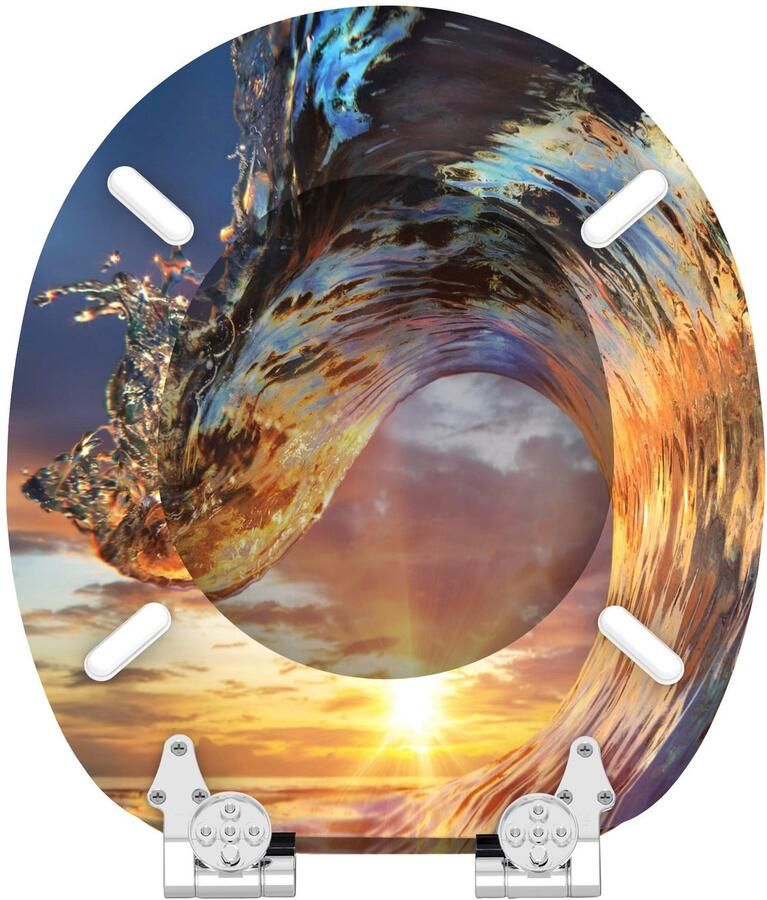 Sanilo Toiletzitting WAVE met softclosemechanisme bxl: 37 7x 42 0 47 0 cm - Foto 2