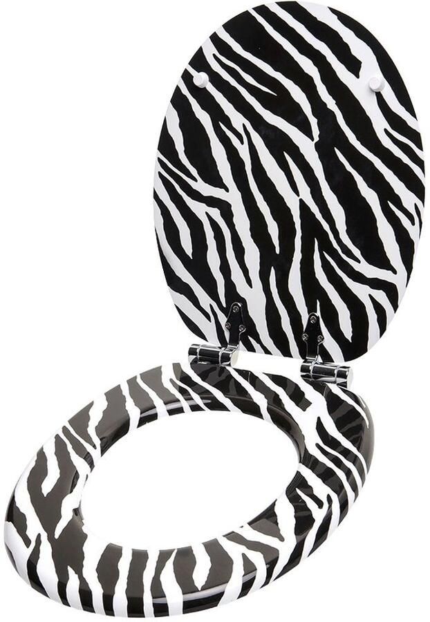 Sanilo Toiletzitting Zebra Look met soft-closemechanisme - Foto 4