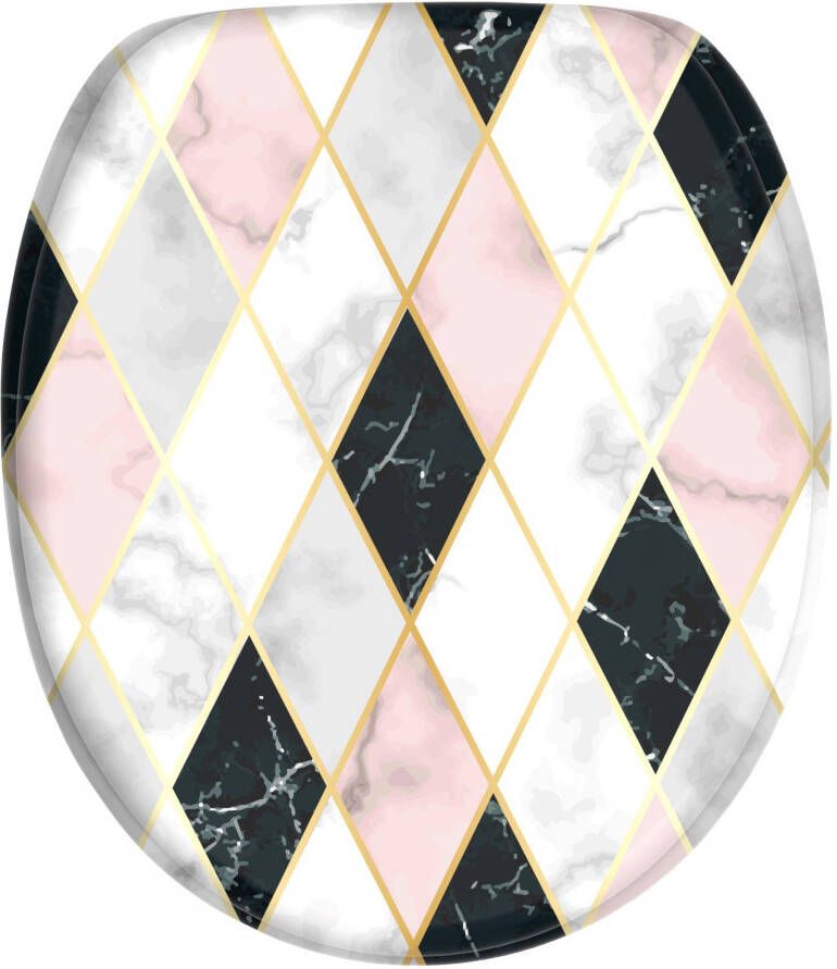 Sanilo Toiletzitting Diamond met softclosemechanisme bxl: 37 7x 42 0 47 0 cm