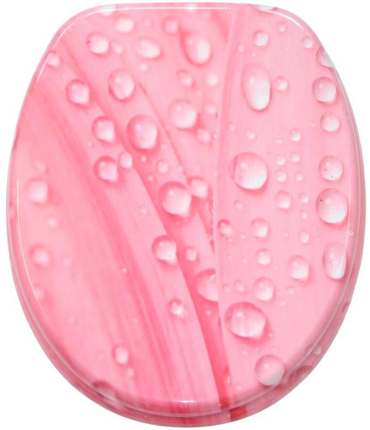 Sanilo Toiletzitting Pink Flower met soft-closemechanisme