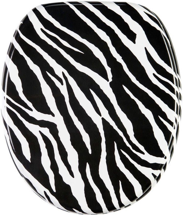 Sanilo Toiletzitting Zebra Look met soft-closemechanisme