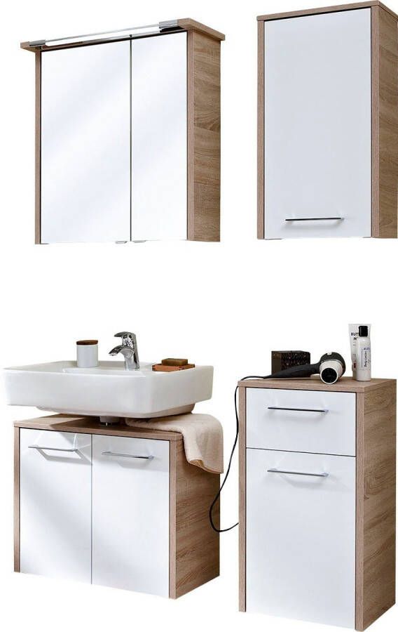 Saphir Badkamerserie Quickset 382 4-delig wastafelonderkast met led-spiegelkast (4-delig) - Foto 11