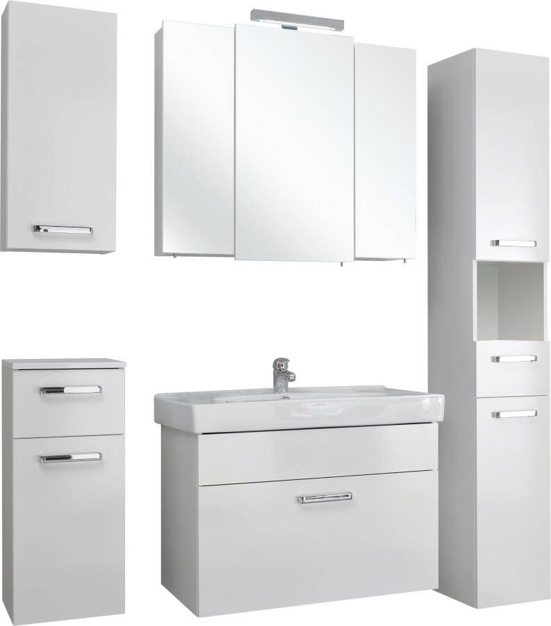 Saphir Badkamerserie Quickset 5-delig keramieken wastafelonderkast met led-spiegelkast (6-delig) - Foto 10