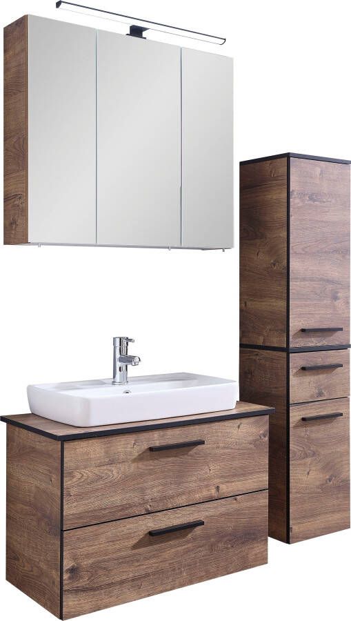 Saphir Badkamerserie Quickset 374 Breedte 75 cm met wasbak spiegelkast met ledverlichting (6-delig) - Foto 5