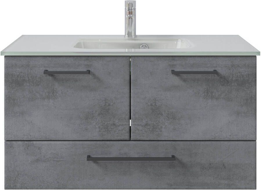 Saphir Badkamerserie Quickset 945 Glas-Waschtisch mit Unterschrank 99 cm breit Waschplatz (1 stuk) - Foto 9