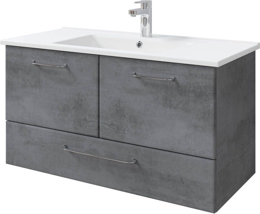 Saphir Badkamerserie Quickset 945 keramieken wastafelonderkast met onderkast 100 cm breed (1 stuk) - Foto 10