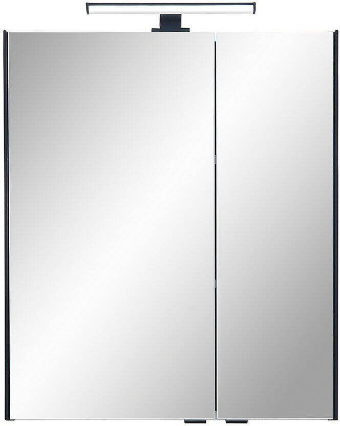 Saphir Badkamerspiegelkast Quickset 395 Badkamermeubel 2 spiegeldeuren 2 legplanken 60 cm breed