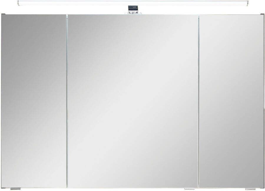 Saphir Badkamerspiegelkast Quickset 945 Badkamermeubel 3 spiegeldeuren 6 legplanken 105 cm breed
